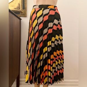 Zara multicolour pleated skirt